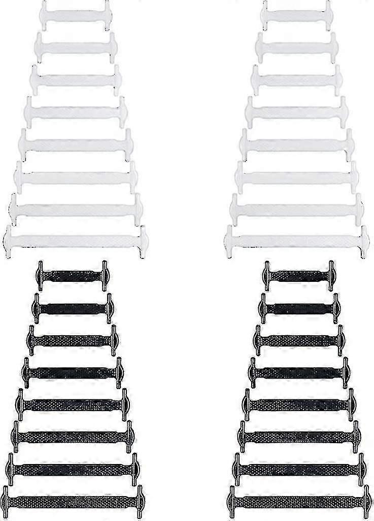 2024 2 Pairs Elastic Laces For Youths And Adults, Waterproof Silicone Lazy Laces Gift