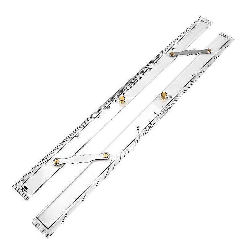Marine ruler for nautical charts with parallel mapping points