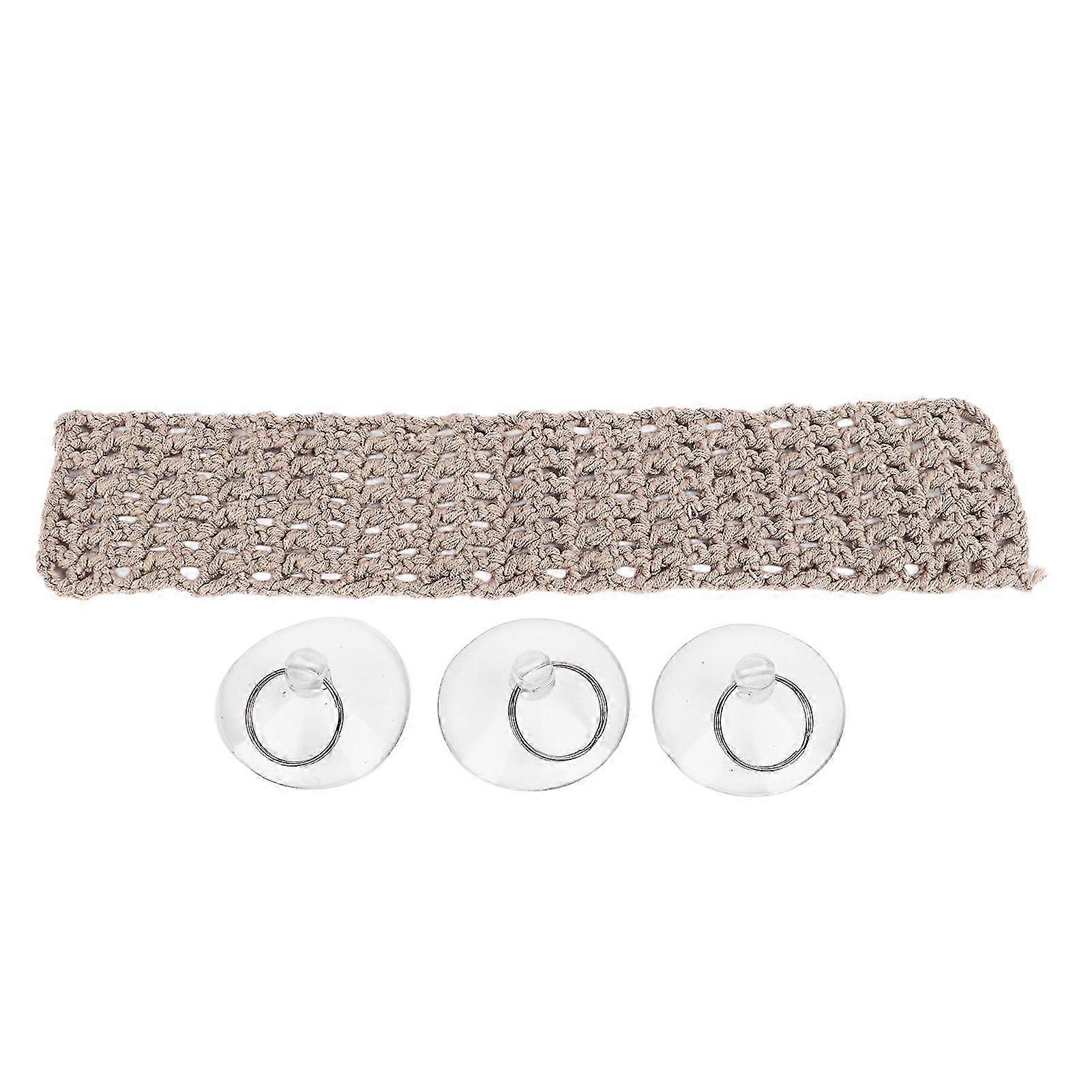 Reptile Hammock Durable Safe Woven Climbing Net Easy Installation Hammock Lounger for Bearded Dragon Lizard Khaki Rectangular Large Size