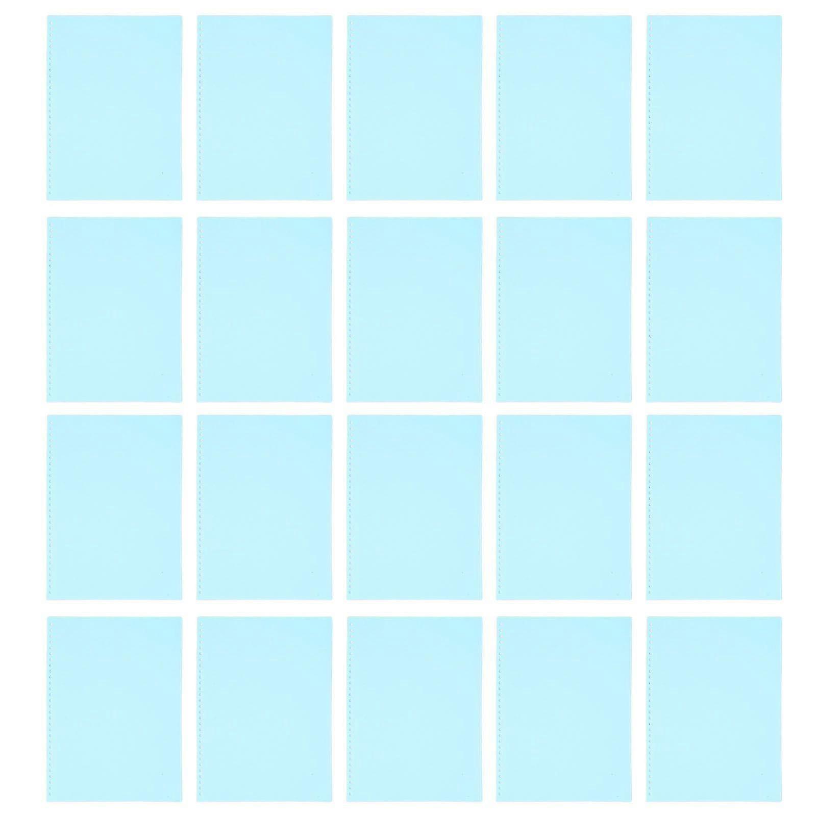 20Pcs Sheet Protector Paper Binding Cover Matte A4 30 Holes PP Plastic for Presentation Light Green