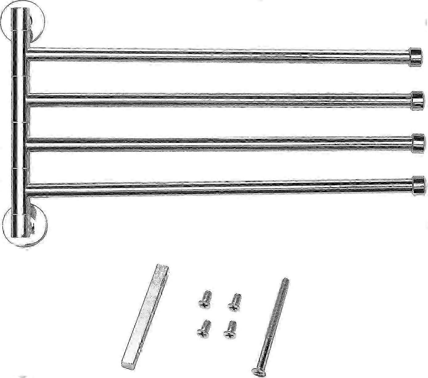 Stylish Bathroom Accessory: Polished Chrome Towel Bar With 180° Swivel For Enhanced Convenience