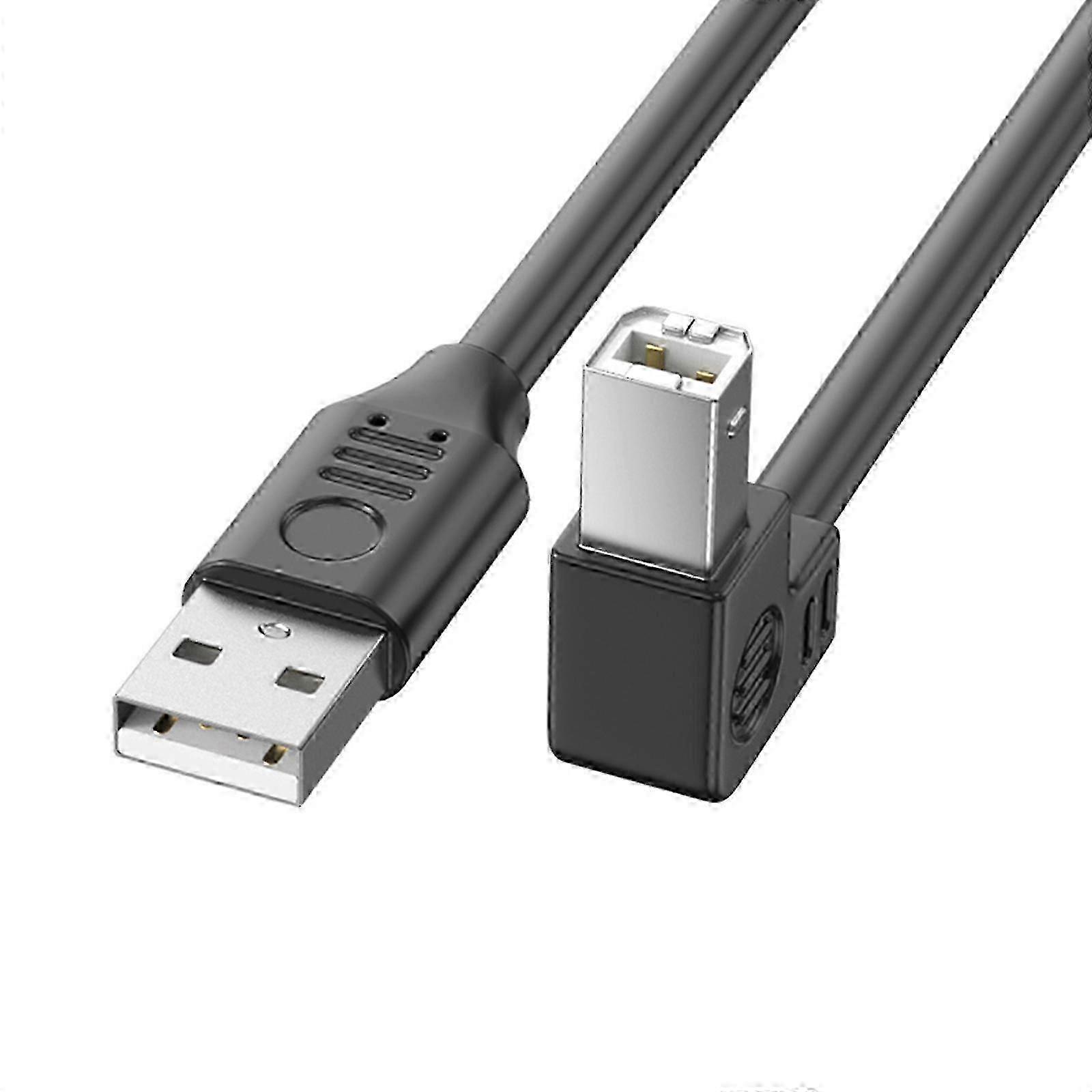 USB Printer Cable 480Mbps High Speed Printing and Scanning Flexible 90Degree Elbow For Multiple Devices