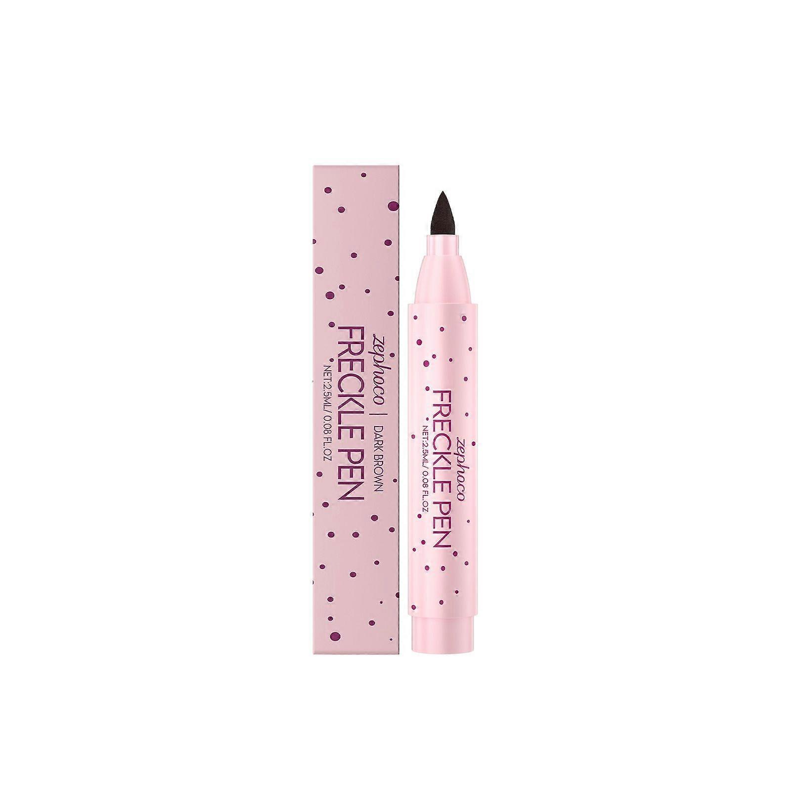 zephoco Dark Brown Natural Freckle Pen, Pseudo-Freckle Makeup Have Smooth And Quick-Drying Strokes. The Seal Design Style Is Versatile