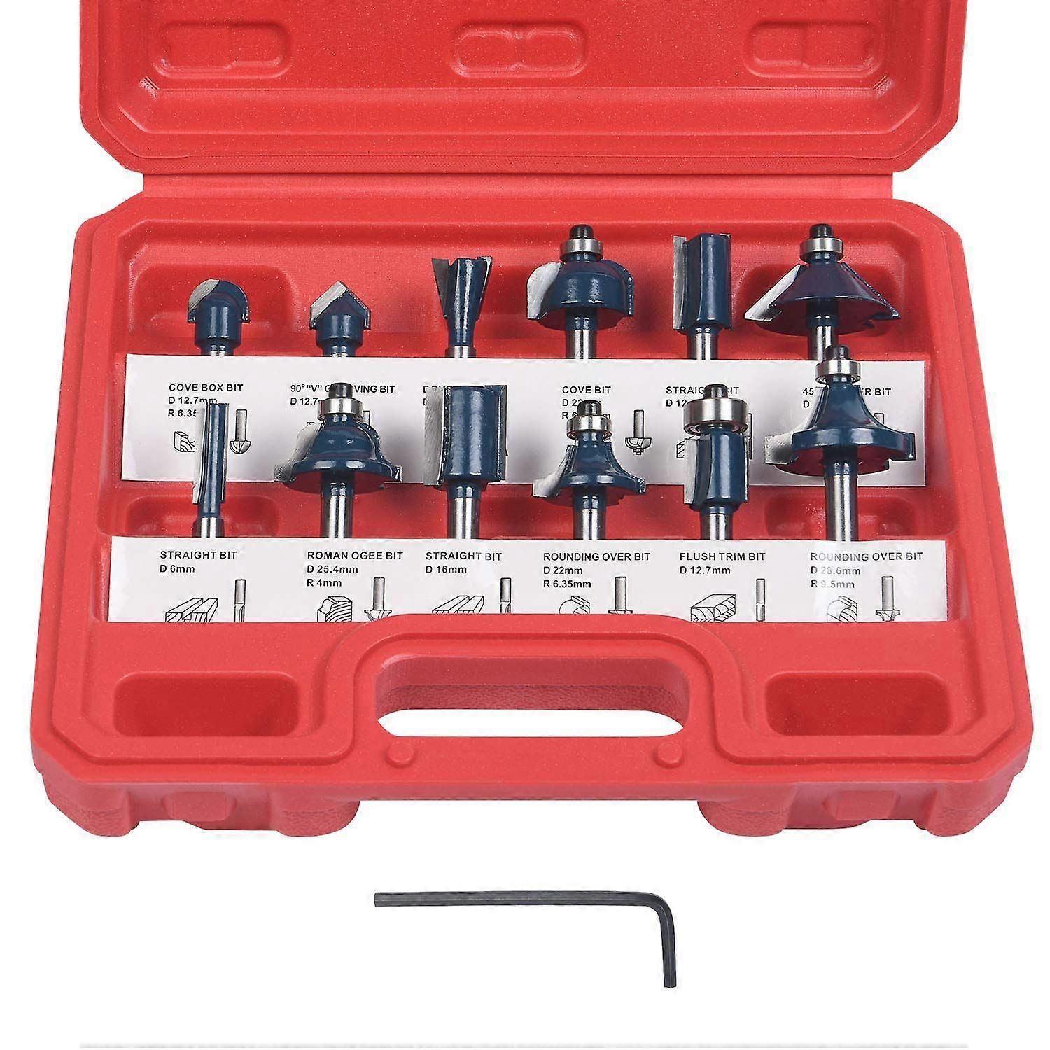 12 PCS Router Bits Woodworking Tool