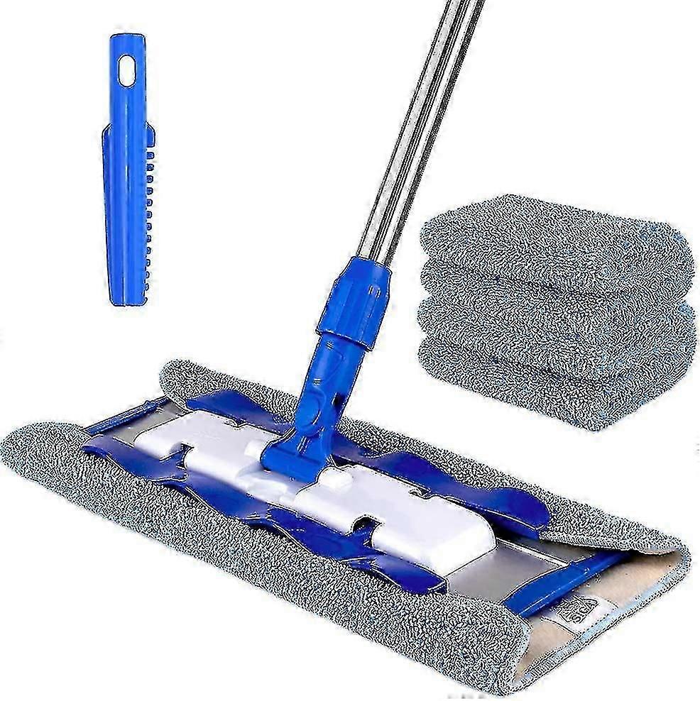 Professional Microfiber Mop (microfiber Cloth Included 3 Refills And 1 Mass' To Remove Dirt)