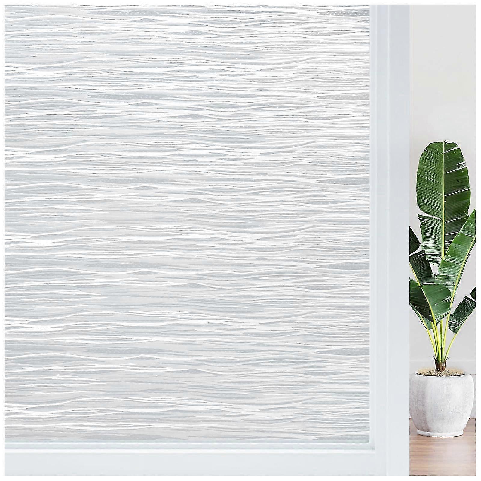 Frosted Window Privacy Film Static Cling 23.6" x 78.7" Decorative Home Door Cover Removable Home Dcor Solution