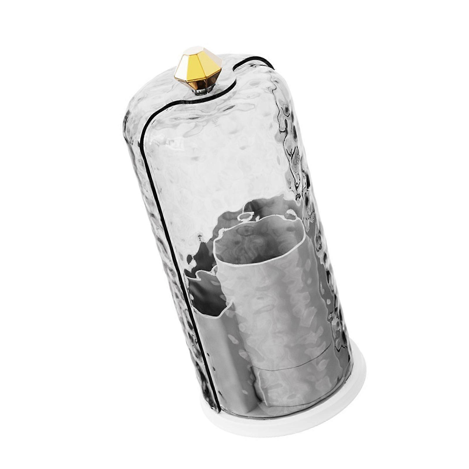 360 Degree Rotating Case Multi Compartment Transparent Cosmetic Organizer Tool Plastic Storage Box Multicolor