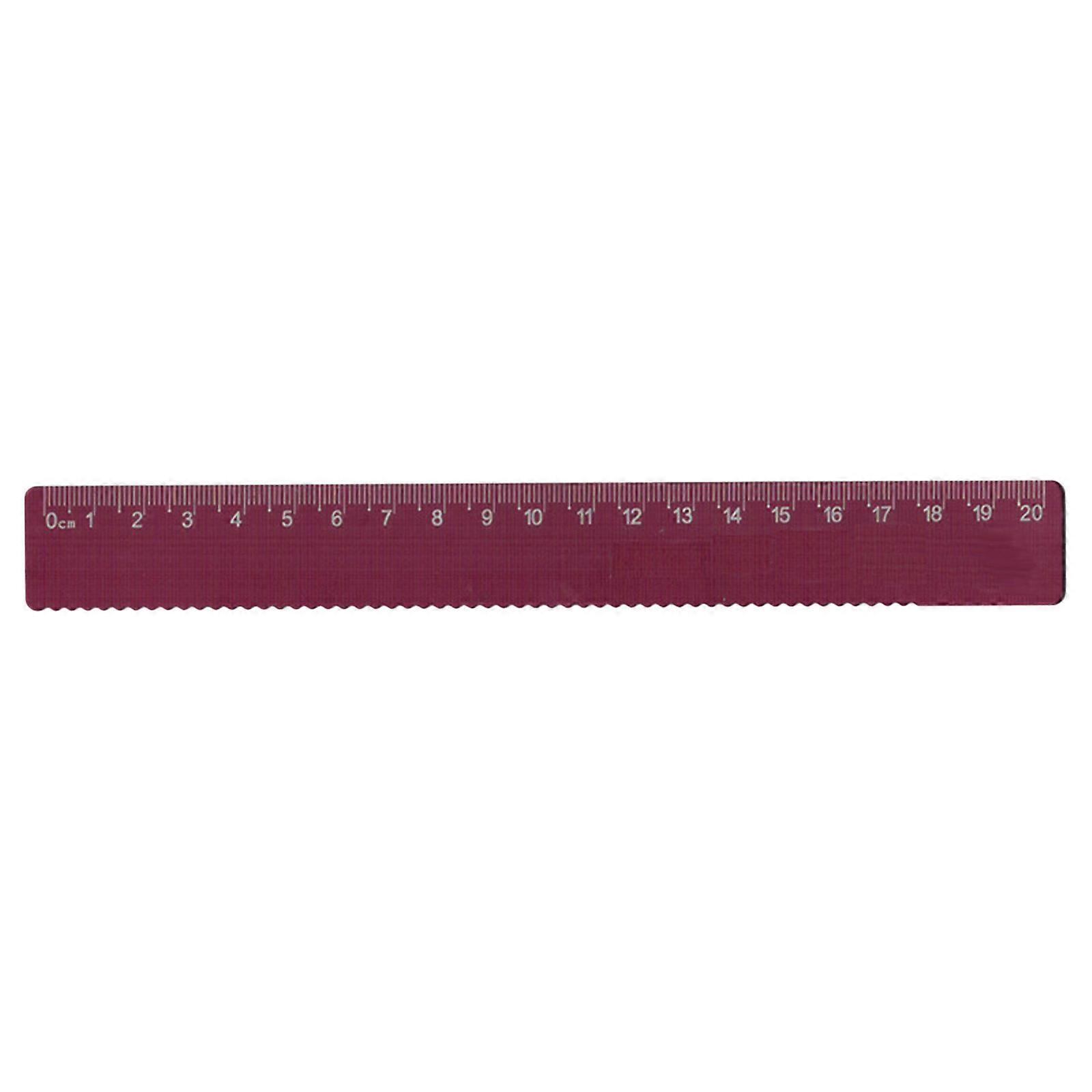 Permanent Aluminum Mixture King With Light Incised Double Scale For Precise School Office And DIY Measurement  Deep Red C