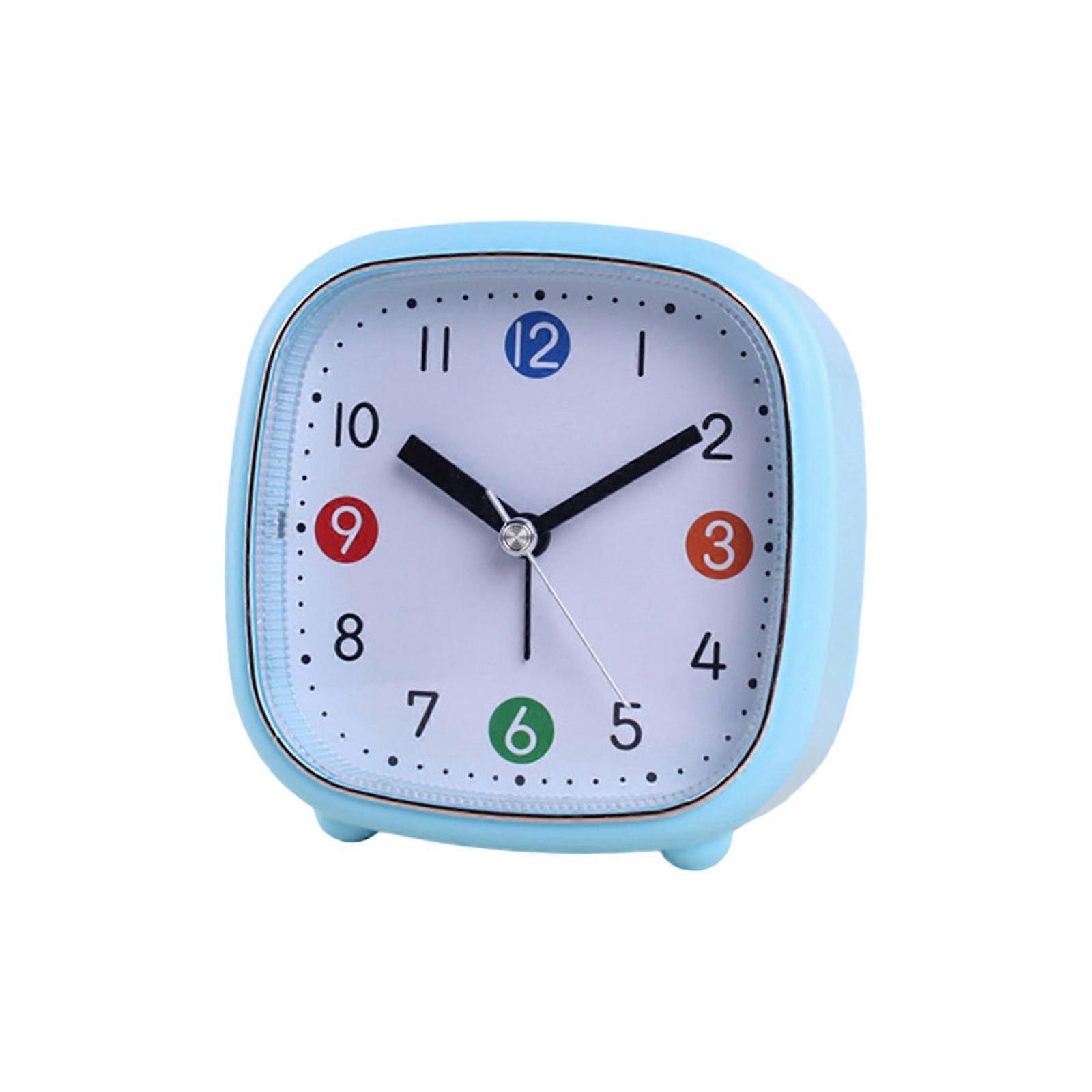 Oversized Display Alarm Clock Extra Loud Ringing Child Safe Plastic Component Energy Saving Design For Bedroom Or Office  Sky Blue