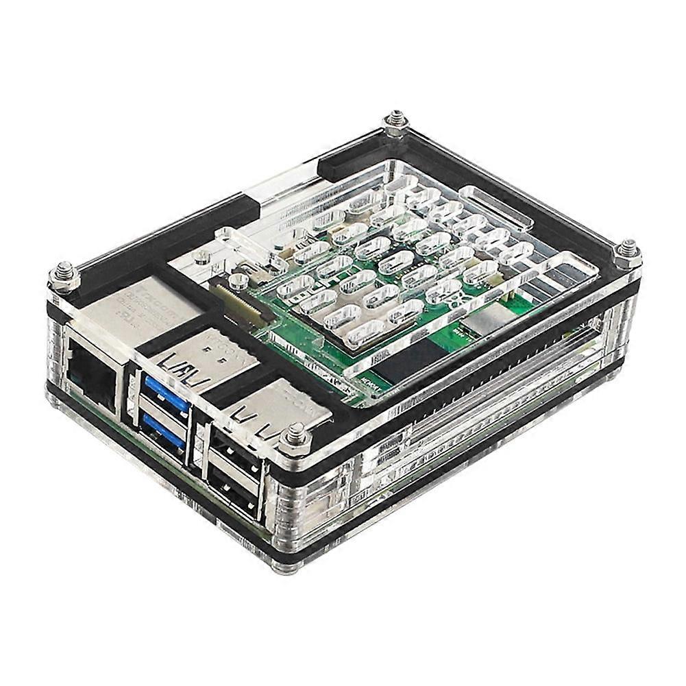 jixopn Acrylic Case Protective Case Fit for Raspberry Pi 5 4GB/8GB (Just Case)