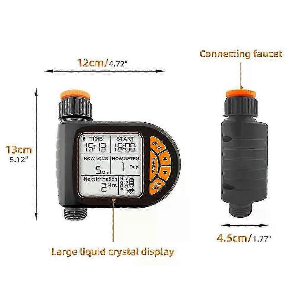 30M Smart Garden Timer Irrigation Set IPX5 Waterproof LCD Automatic Watering Controller Set With Rain Sensor for Farms