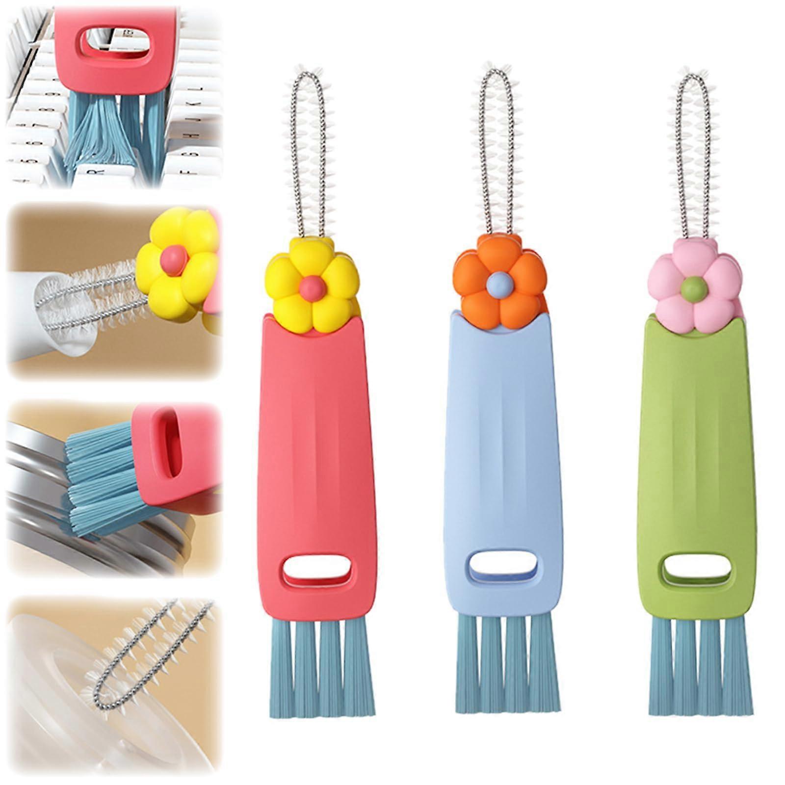 Cup Lid Cleaning Brush Set for Bottle Gap and Tight Spaces, 3 in 1 Portable Cup Lid Cleaner (3PCS)