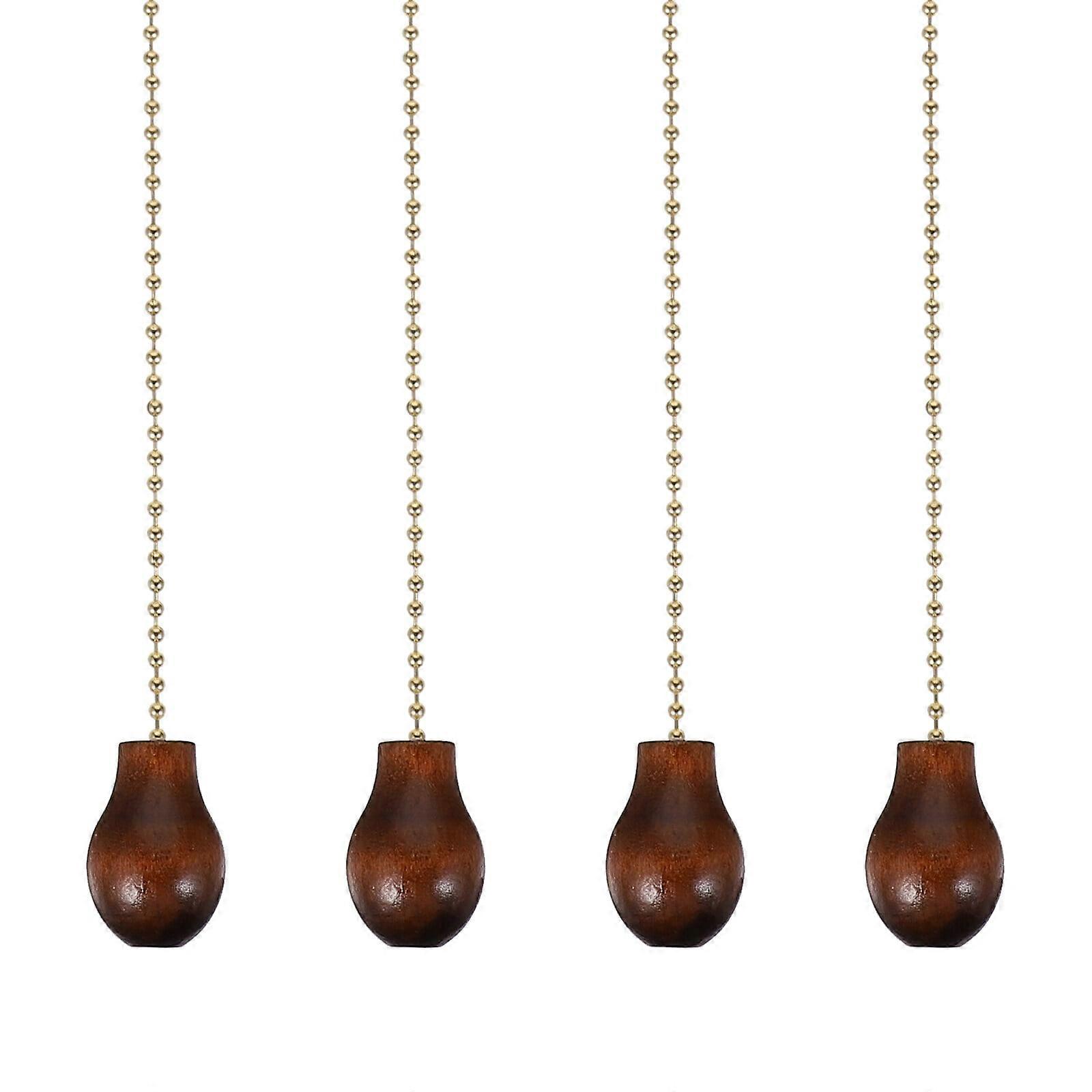 4pcs 12Inch Wooden Gourd Shape Fan Pull Chains Pulling Chains Light Pull Chains