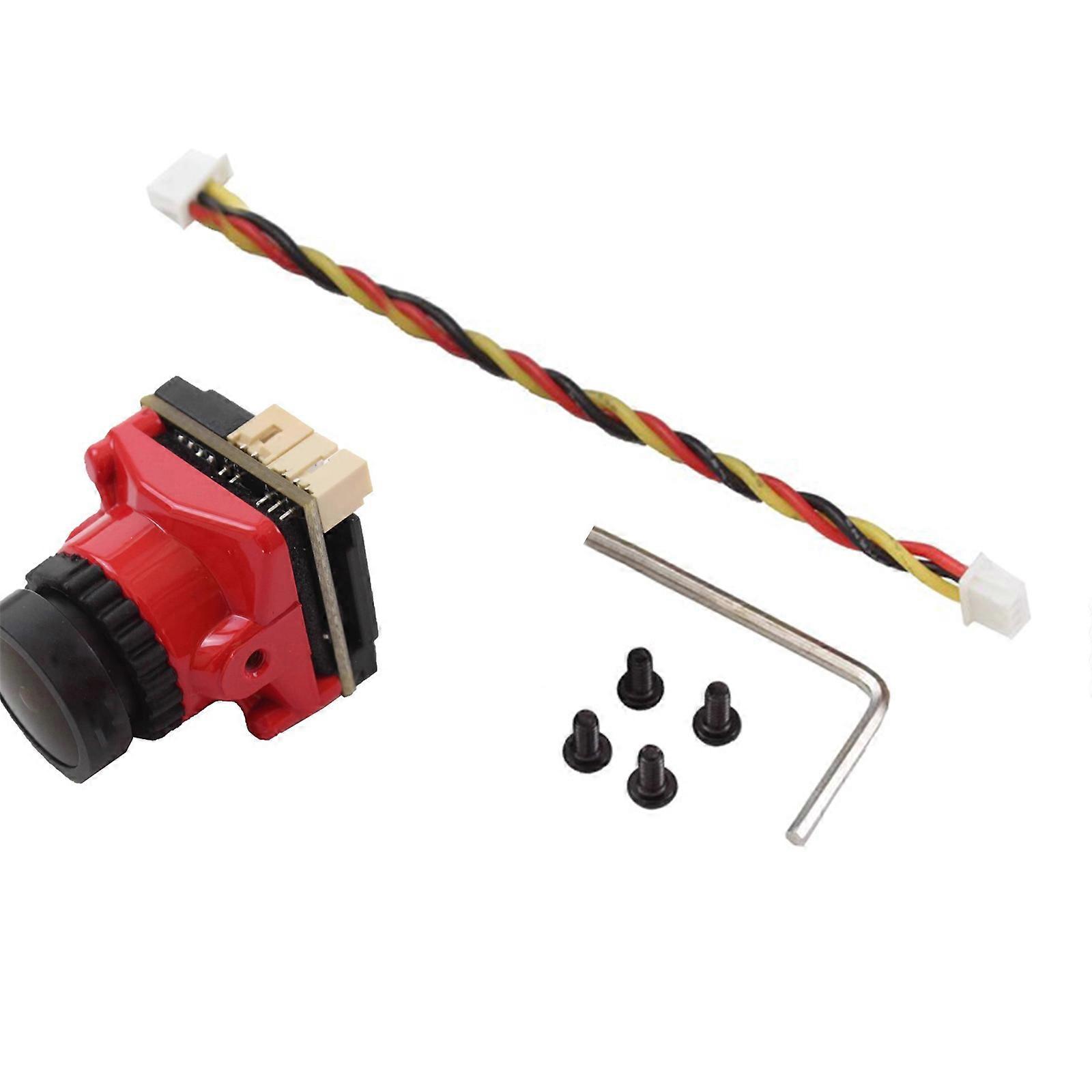 1/3inch 1800TVL Micro FPV Camera 2.1mm Lens DC5V-40V Wide Voltages Format Switchable for FPV Drones  Red