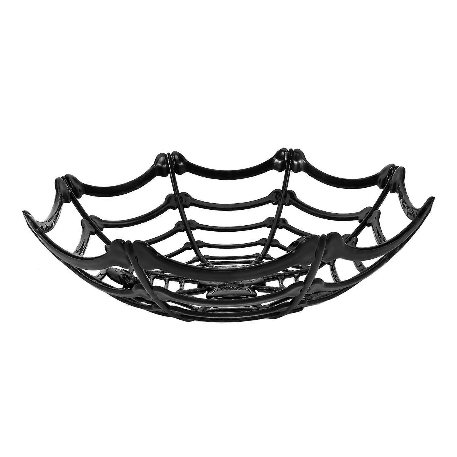 Spider Web Fruit Basket for Storage Plastic Halloween Candy Container