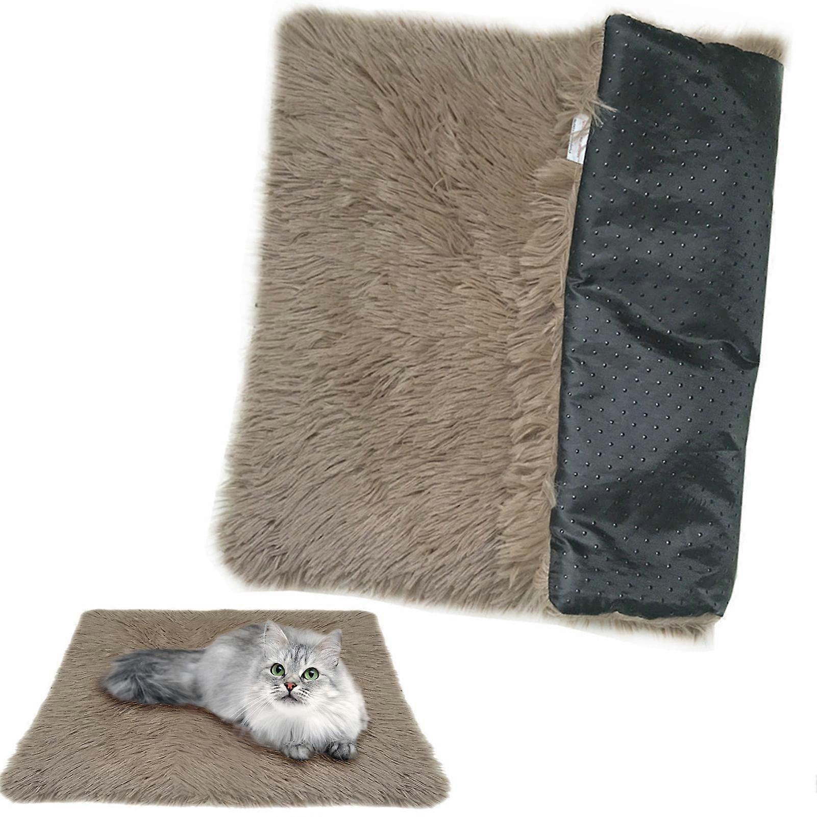 Small Cat Blanket Plush Cat Blanket For Indoor Cats, Extra Soft, Machine Washable Pet Blanket, Coffee Color, Size L