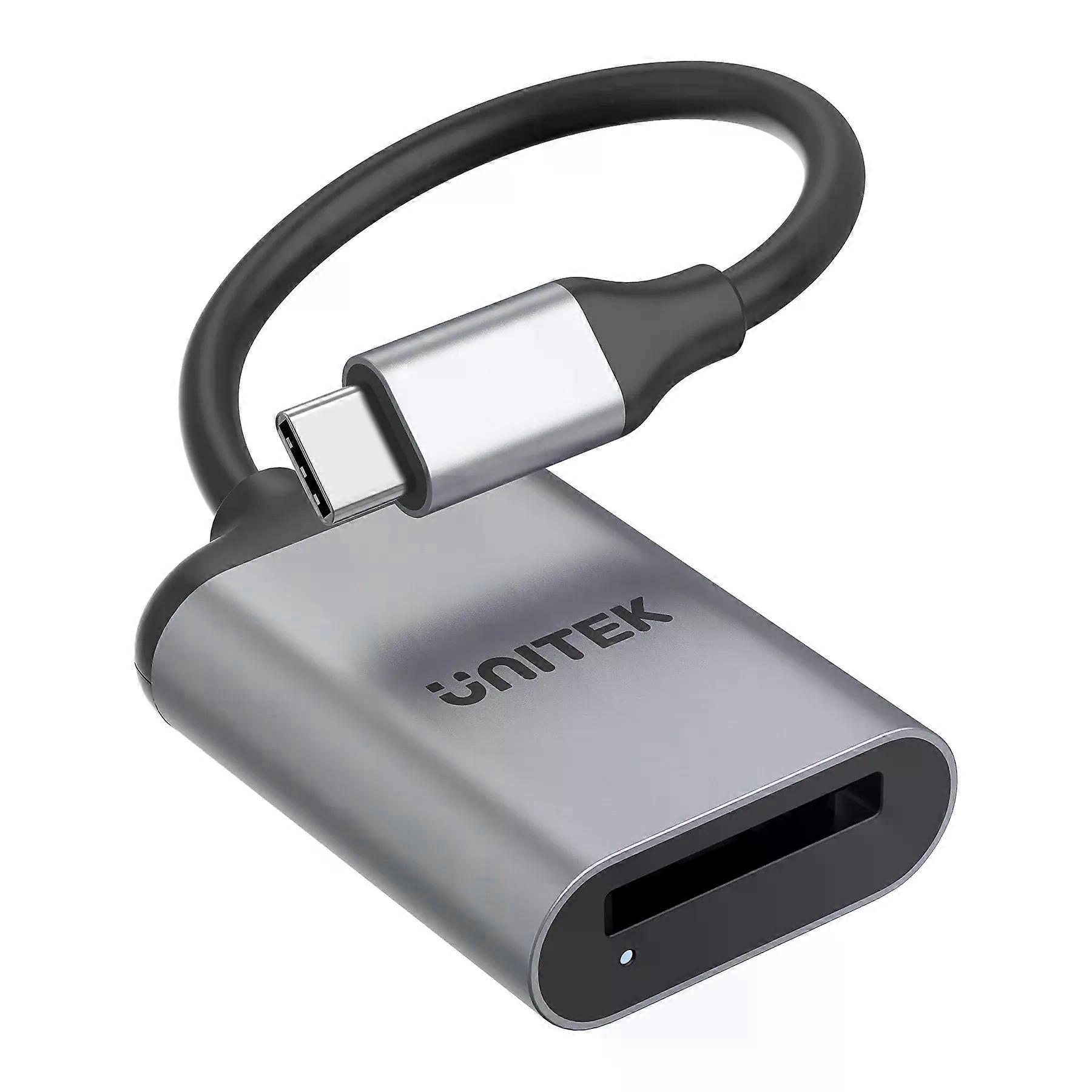 Unitek USB C 10Gbps Type A Card Reader Portable Memory Card Adapter with Pop-Up Slot for Mac Windows Linux Android iOS