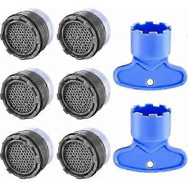 Perlator M18.5, 6-pack Faucet Aerator, Faucet Filter Insert, External Thread