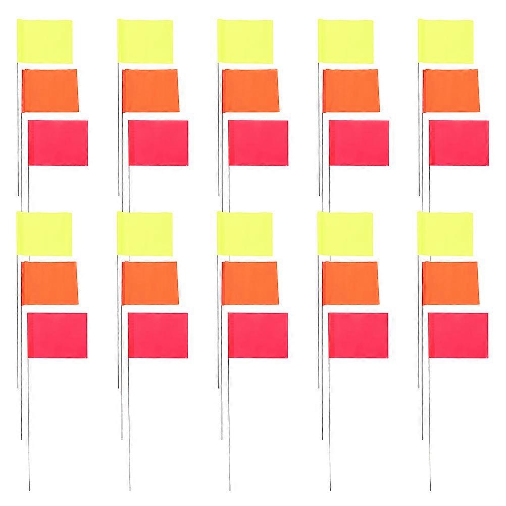 Utility Markers Landscape Marking Flags For Yard Boundary Identification Orange 30Pcs