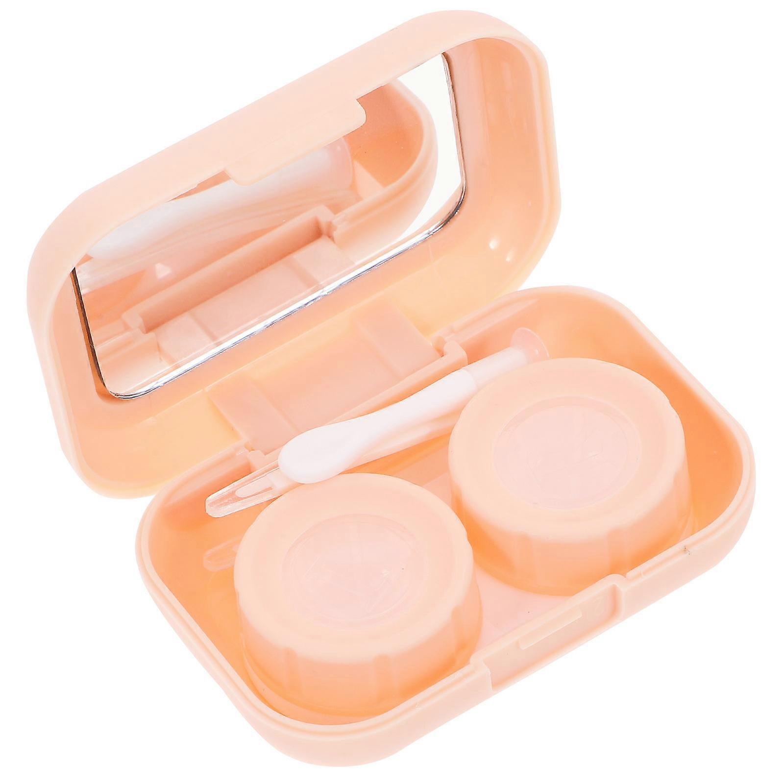 Contacts Case Small Contact-Lens Holder for Storage 1Set with Mirror