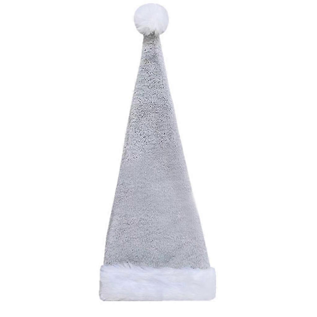 Juldekorationshatt för fester - Lång plyschhatt i tomtestil