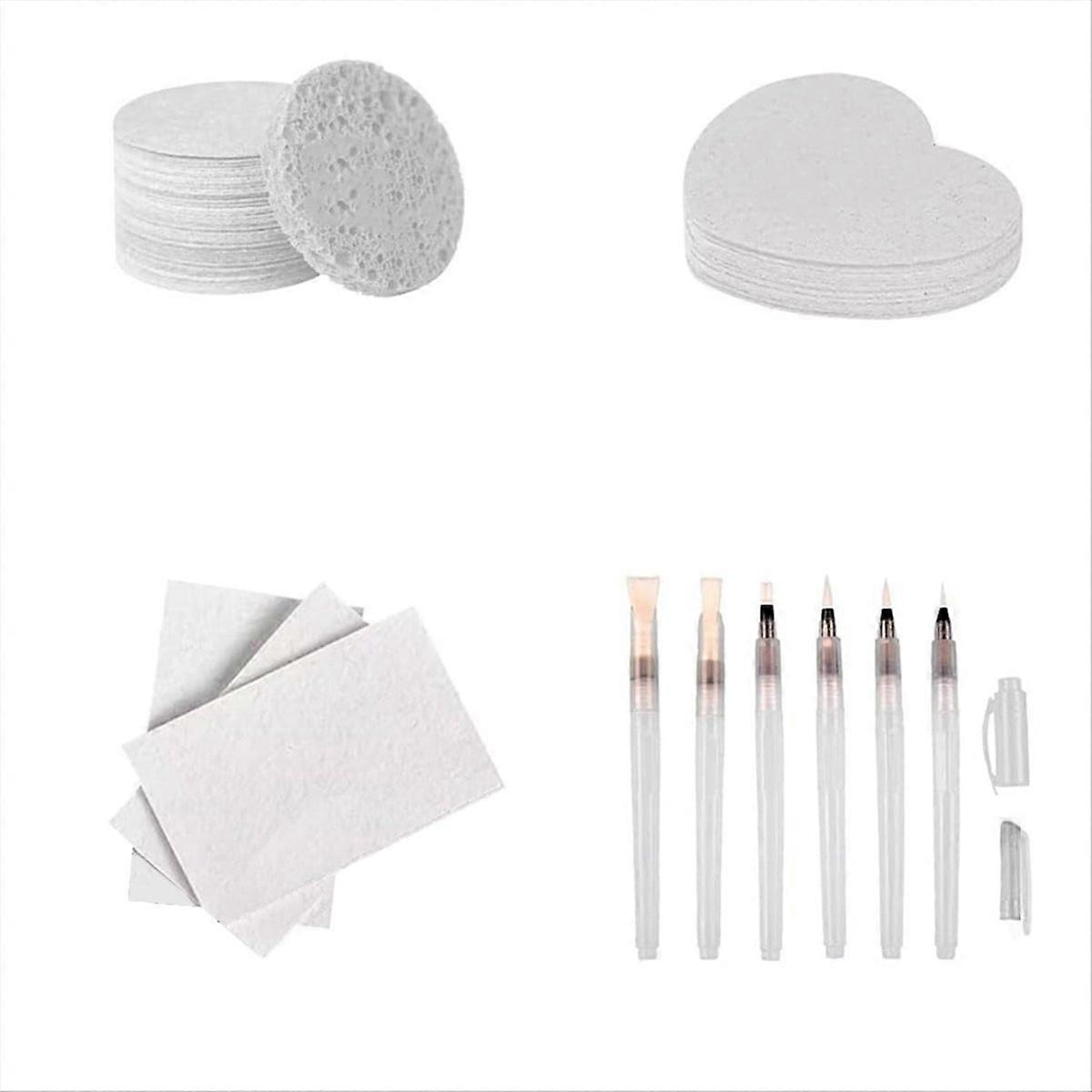 30Pcs 3D Drawing Magic Canvas Sponge with Water Brush DIY