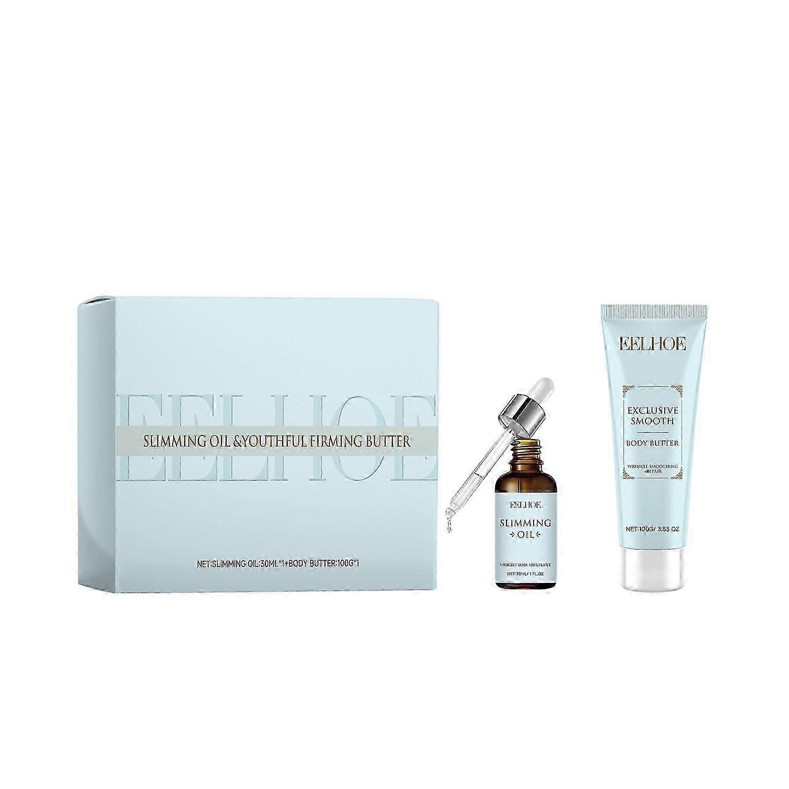 Slimming & Toning Kit - Firming Body Cream & Essential Oil for Smooth Skin & Tight Muscles