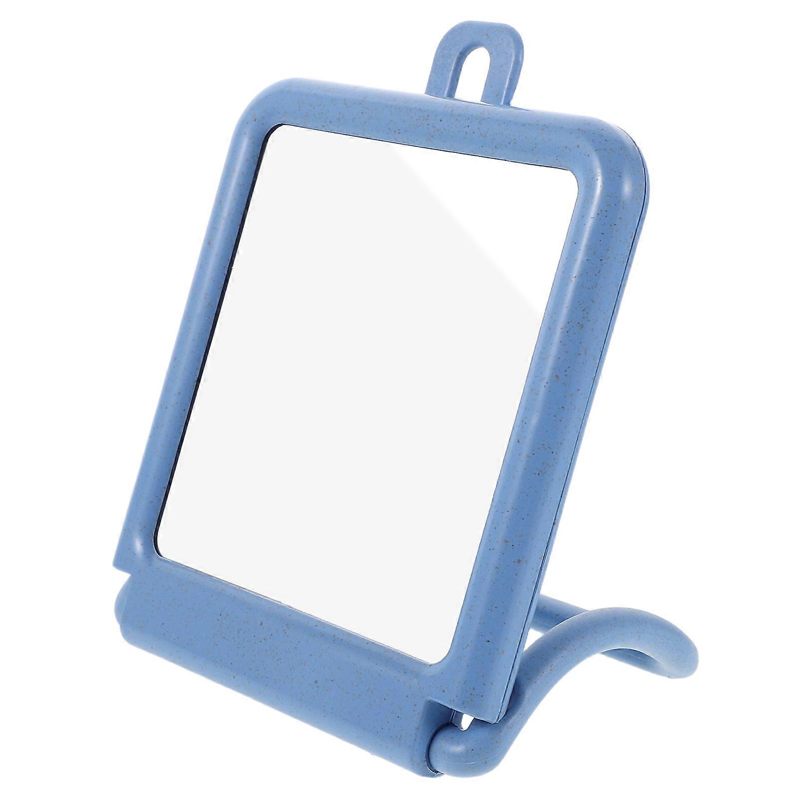 Small Rectangle Mirror Makeup Mirror Foldable Stand for Office Use
