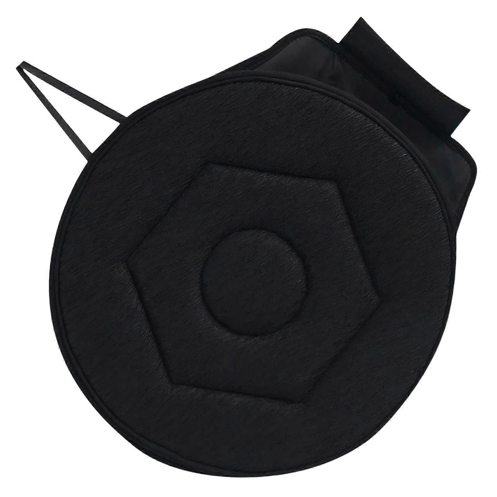 Rotating Car Seat Cushion with 360° Swivel, AntiSlip Base, Breathable EVA Pad for Travel and Home Use, Lightweight Black