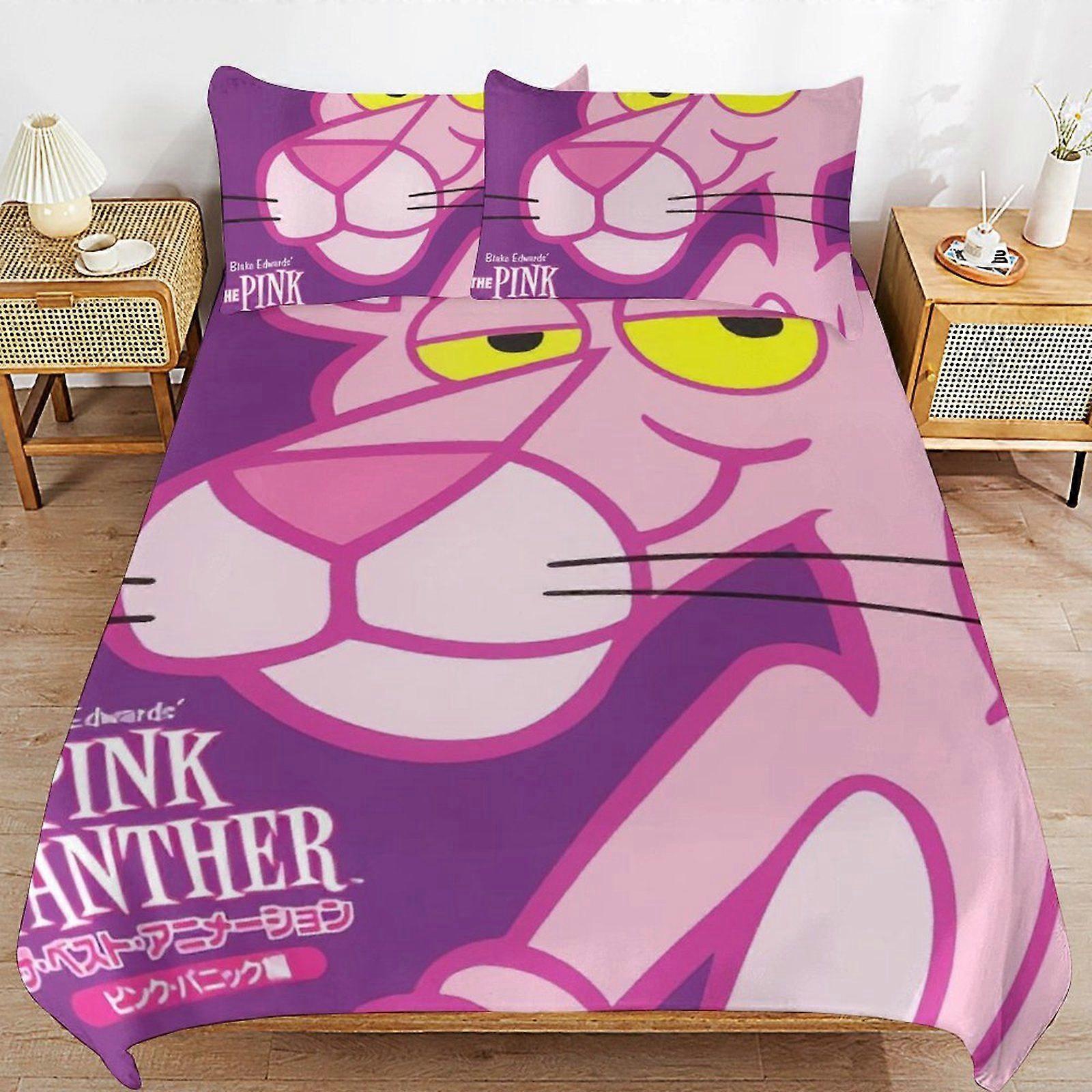 1129SQ The Pink Panther Practical Zip Design Smooth Touch Soft Finish Long Use Duvet Cover Sets for Everyday Rest ZY1129