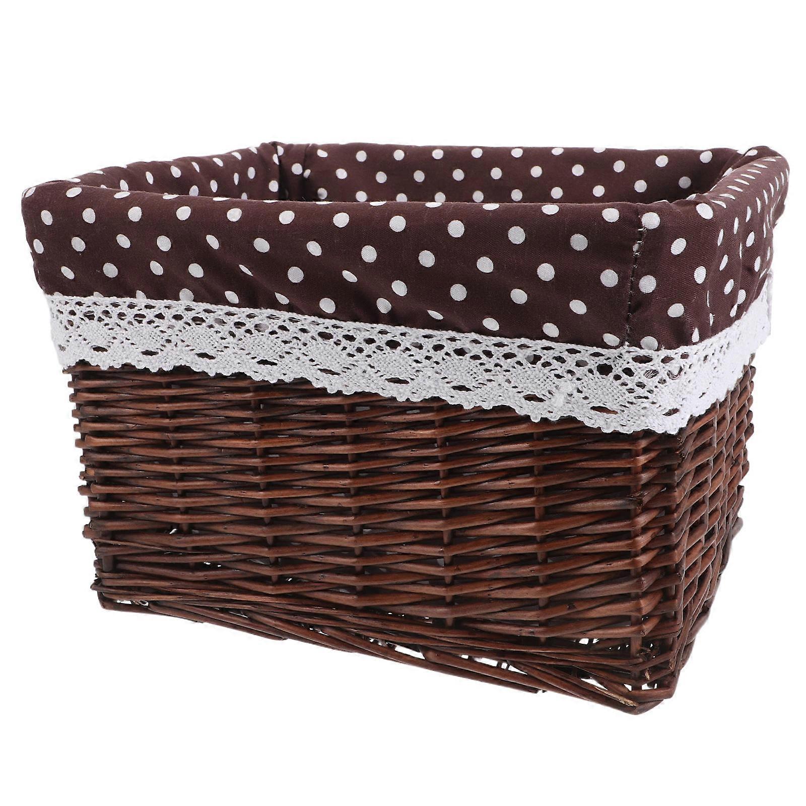 Wicker Storage Basket Laundry Hamper for Home Sturdy Organizer Basket