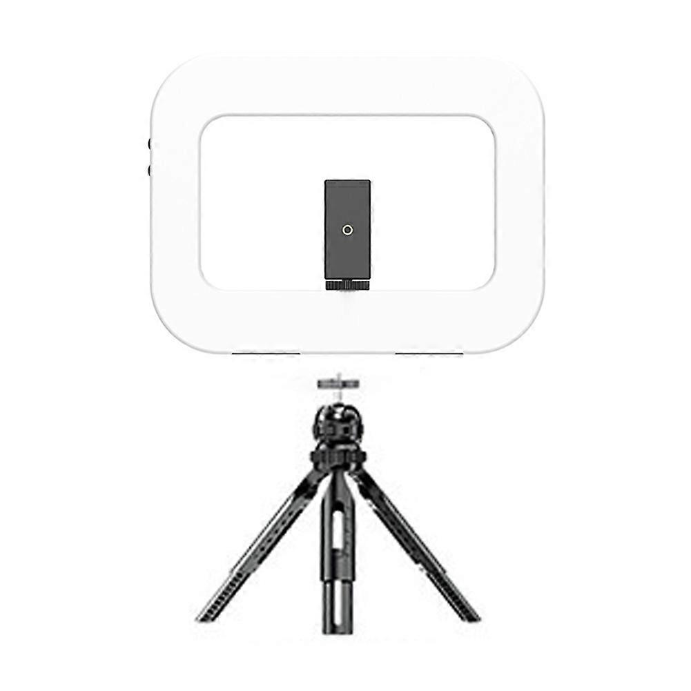 Three-Color Dimming Ring Fill Light with Desktop Tripod Rabbit Cage Selfie Light Bluetooth Selfie Reverse Charging