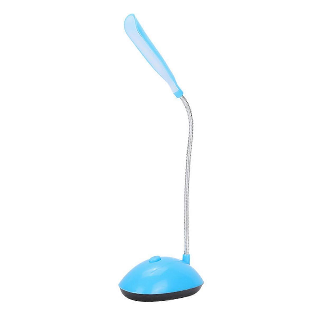 Battery Powered LED Desk Lamp EyeCaring Foldable Light for Reading Study Office Lightweight Blue