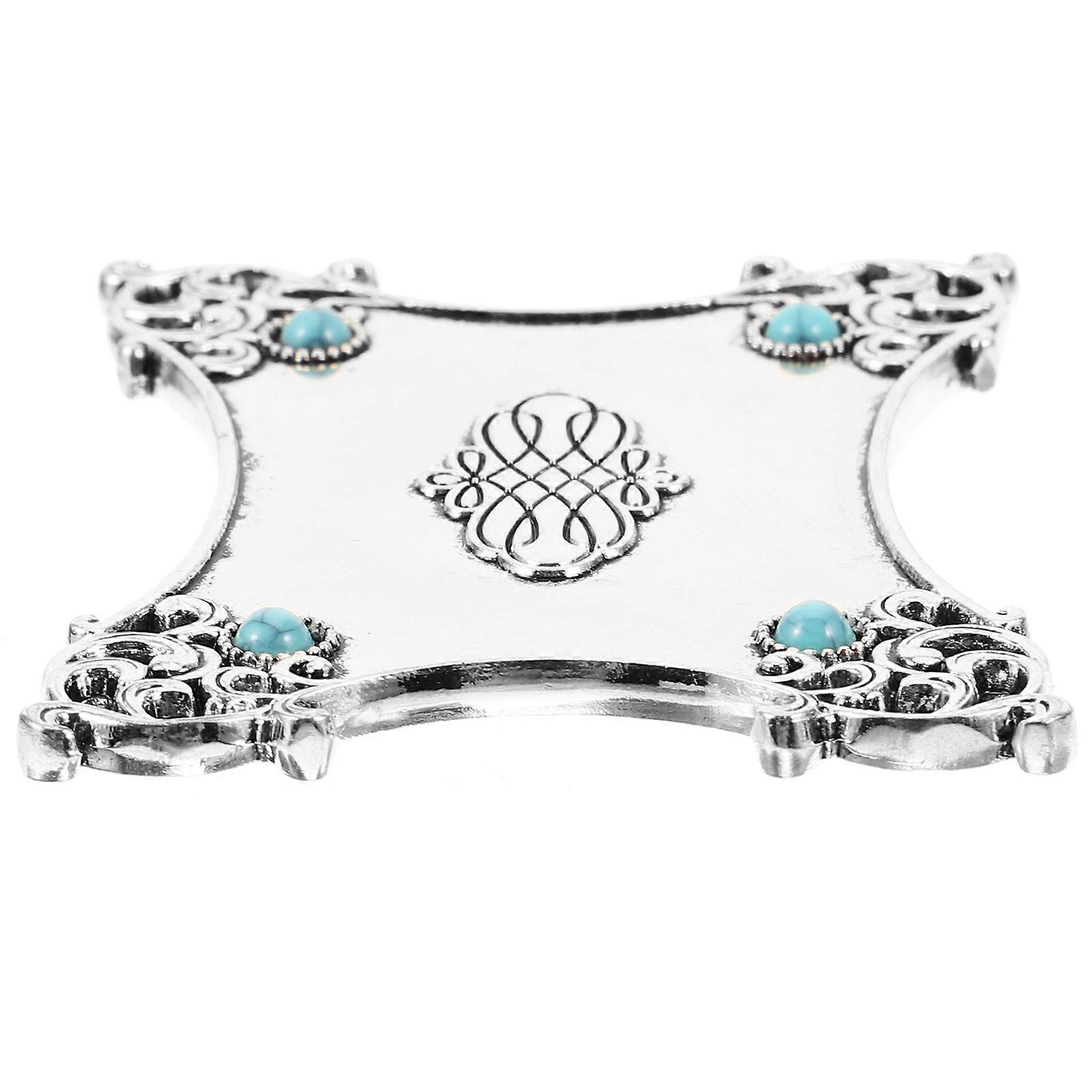 Cross Stitch Thread Organizer Sewing Thread Winding Plate Silver