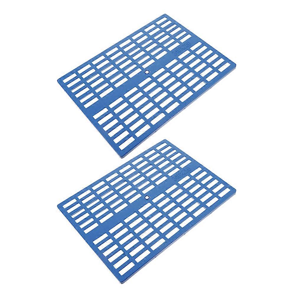 Blue Plastic Pet Mat for Small Animals Ensuring Clean Environment with Comfortable Resting Area 2pcs