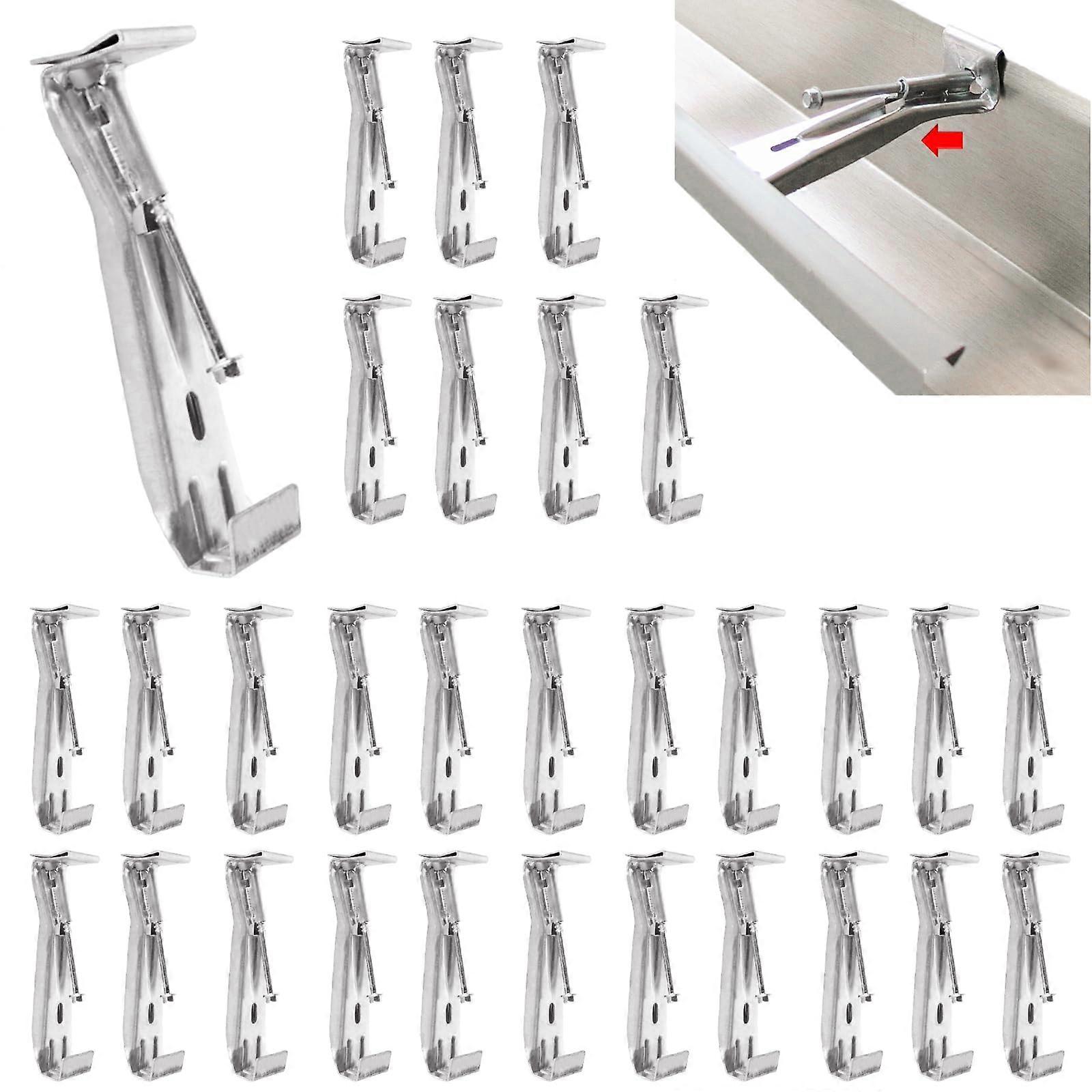 50 Pack 5 Inch Heavy Duty Gutter Hangers with PreAssembled Screw, Hidden Support for Fixing Sagging Gutters