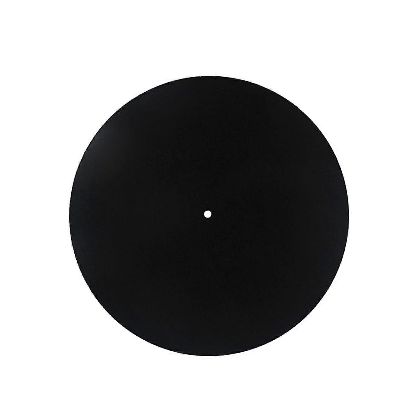 Vinyl Record Static Pad Turntable Mat, Durable Wool Slipmat, VibrationResistant, Compatible With All Turntables, Black