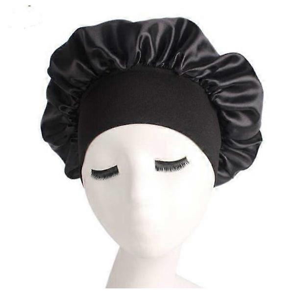 Sleep cap - Satin bonnet - Sleep Cap Black one size