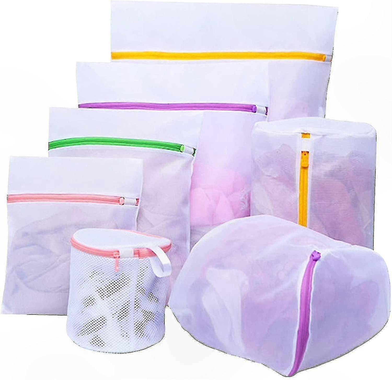 Zippered Laundry Washing Bags, 7 Sizes for Machine Use