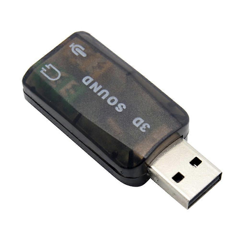 Usb 5.1 Channel External Audio Sound Card Mic Headphone Adapter For Pc Laptop