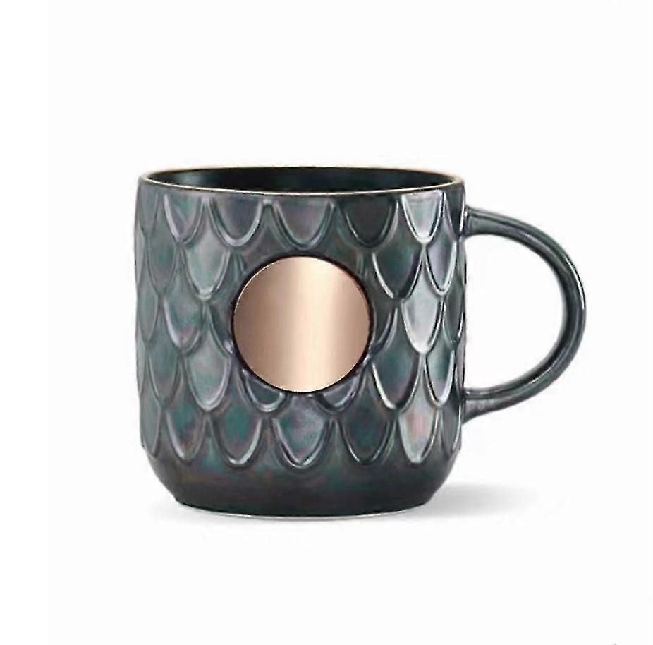 Ambilight Gift Mug Fish Scale Bronze Ceramic Mug