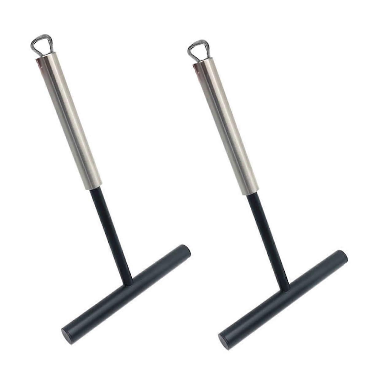 2pcs T Shape Crepe Spreader Tool and Nonstick Pancake Spatula with Ergonomic Handle Design