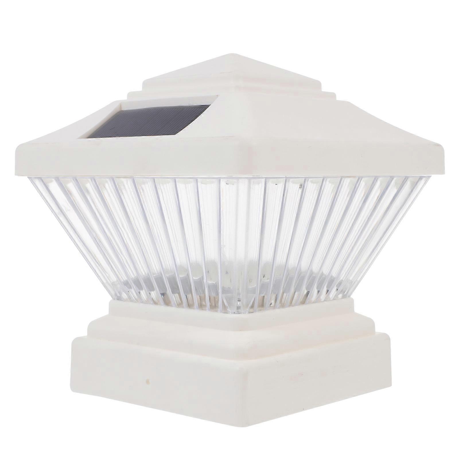 Solar Lamp Decor LED Pillar Light for Outdoor Garden 2Pcs Pack