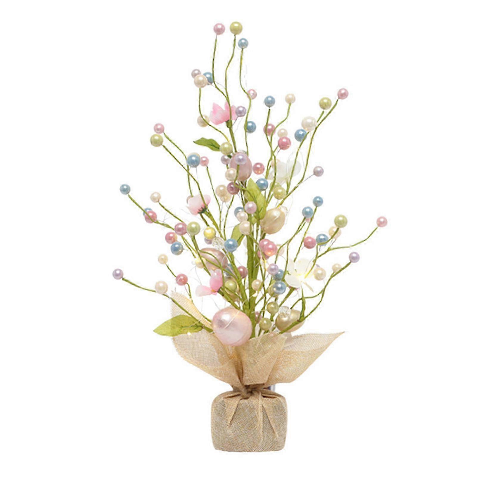 Creative Easter Style Mini Tree Light Beautiful Realistic Plastic LED Mini Tree Lamp for Home 25-26
