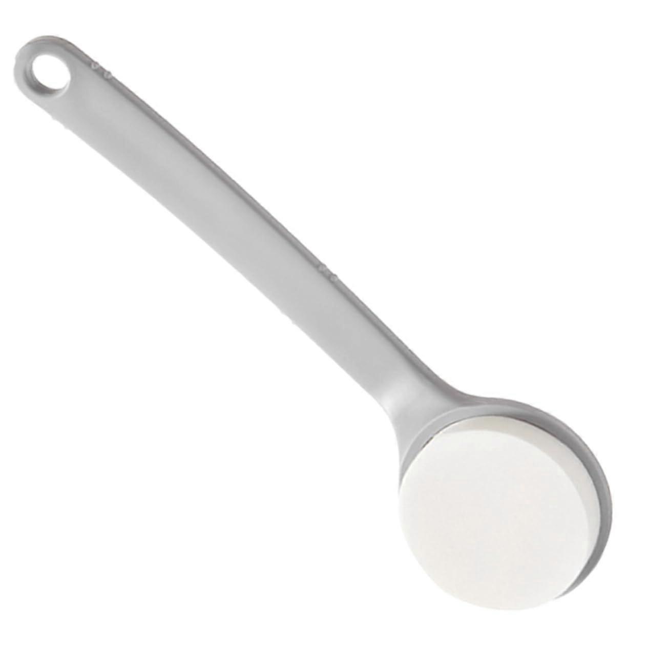 Back Scrubber with Long Handle for Shower, Ergonomic Grip Bath Brush for Deep Cleansing, Gray