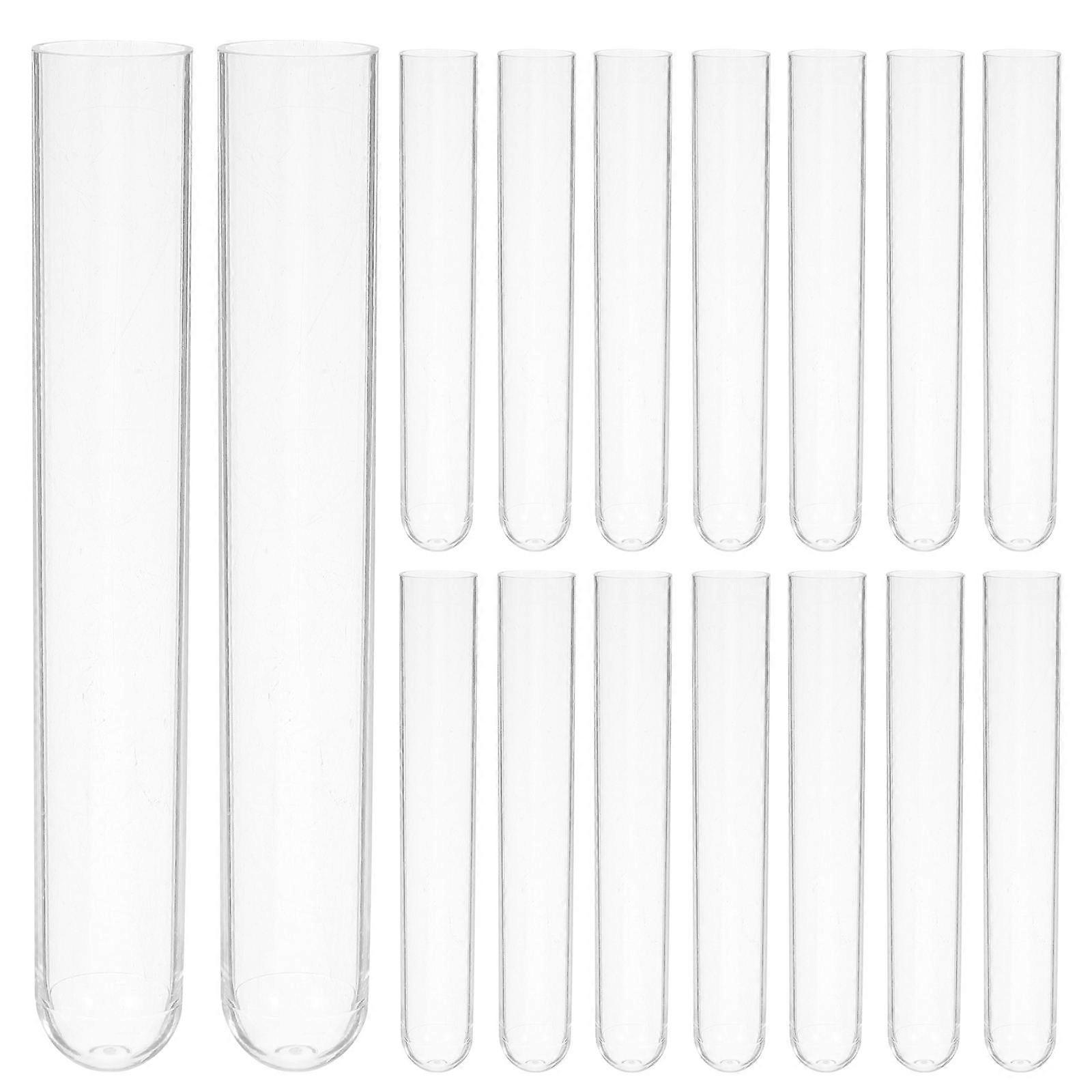 Clear Test Tubes Scientific Experiments Function for Storage Use 100Pcs