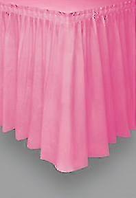 Jupe de table rose en plastique 26-27s