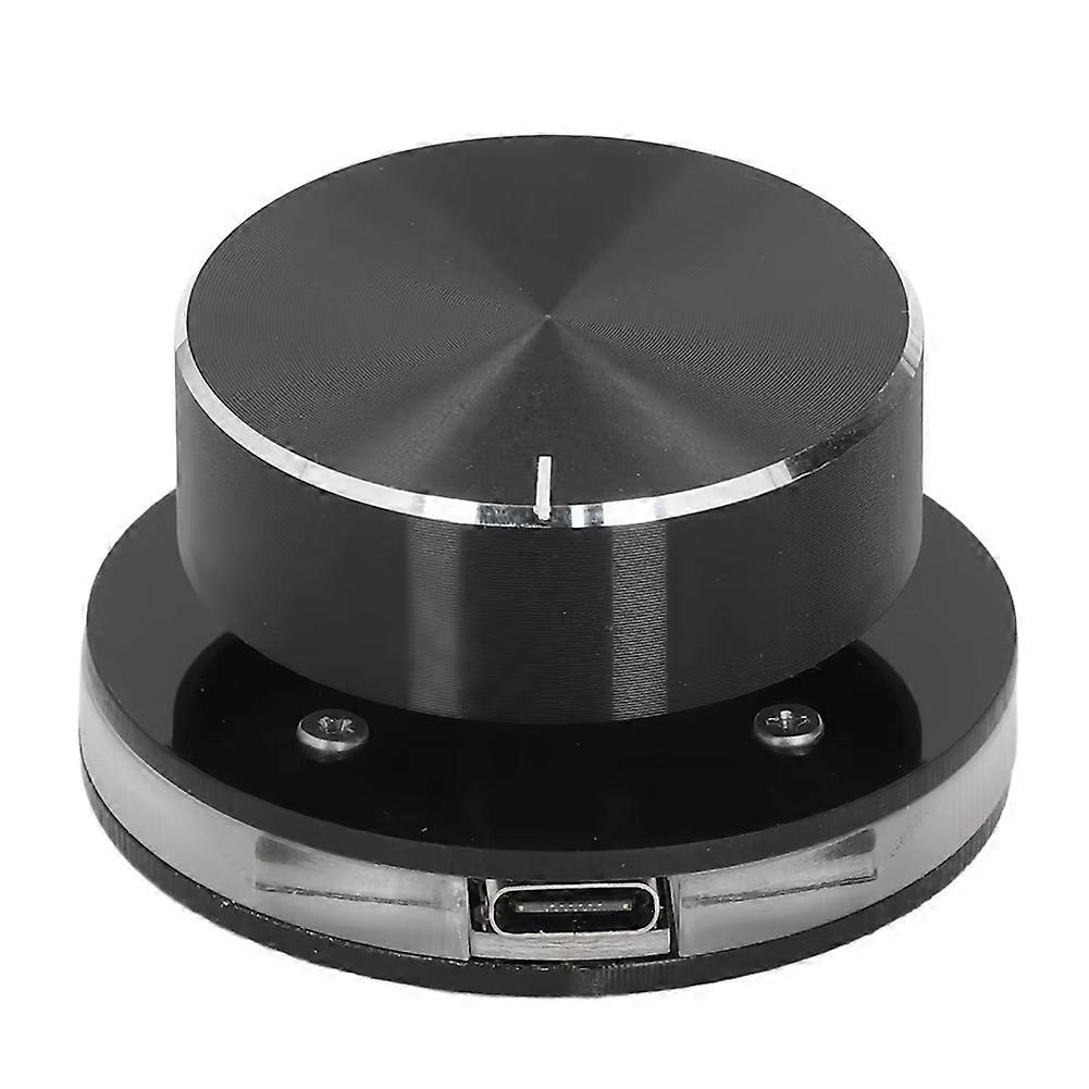 USB Volume Control Knob for Android System PC Multimedia Type C External Media Adjustment Controller with RGB Light