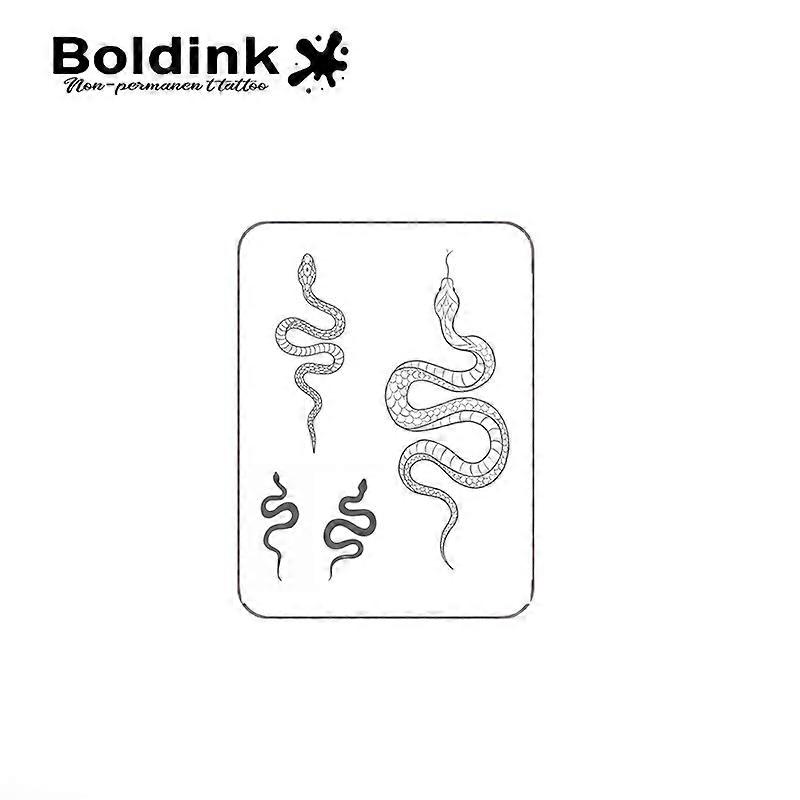 Snakes Temporary Tattoo,Lasts To 15 Days New Technology Magic Waterproof Semi Permanent Sticker.