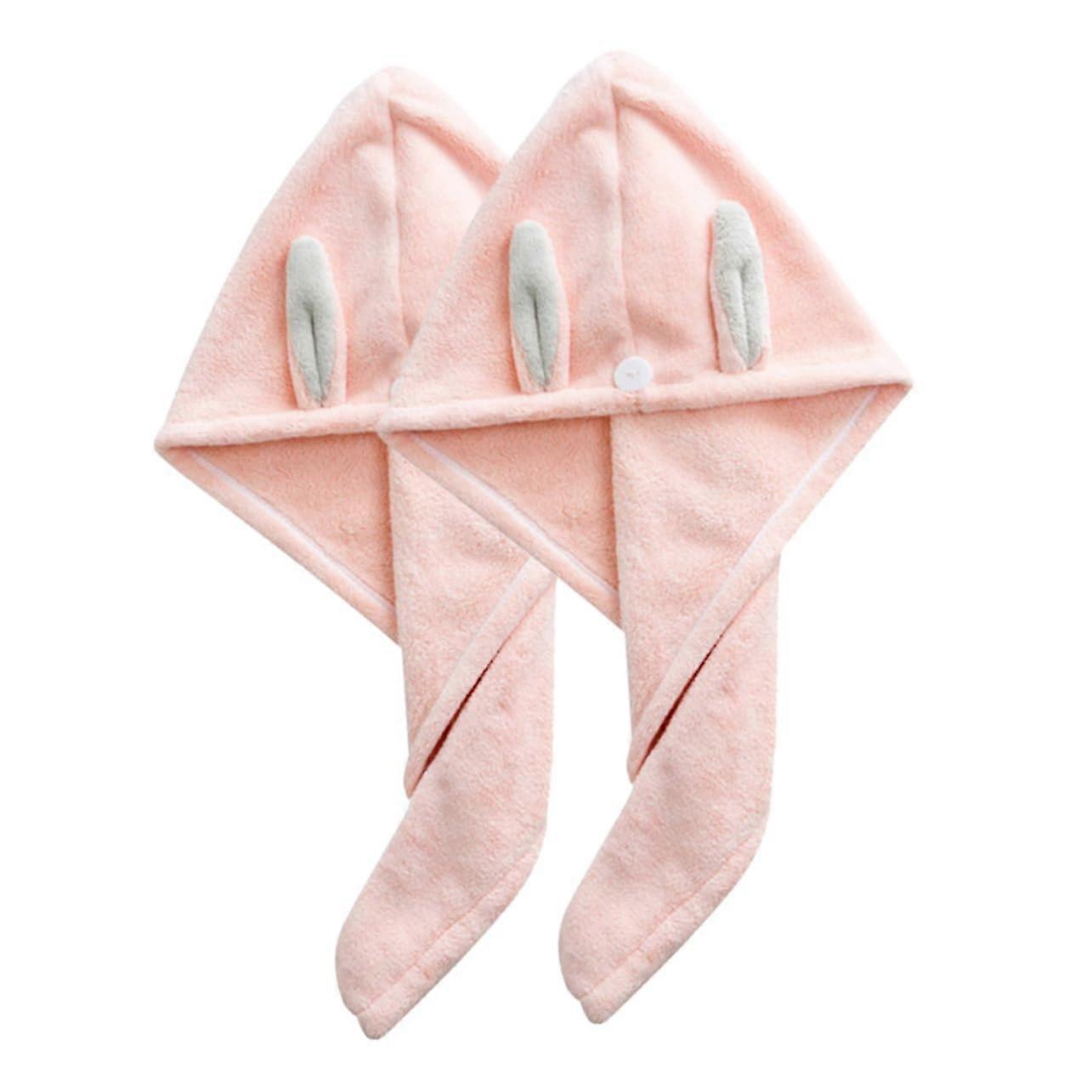 Microfiber Hair Towel Wrap 2pcs Soft Absorbent Quick Drying Head Wrap for Women